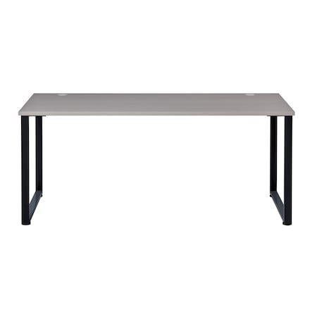 Hirsh Commercial Desks, 29.5 in D X 29.9 in H, 70.9 in W X Steel, Black / Gray Elm 23937